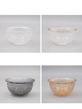 Großhandel B2B Servier Glas Schüssel Schale schönes Muster 6pcs